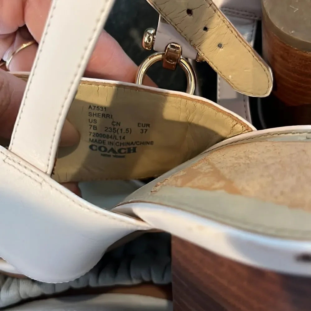 Coach Tan Block Heels - Picture 8 of 8